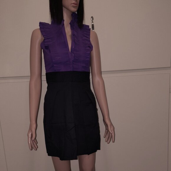 Rachael G. Black and Purple Sleeveless Summer Dress, Size S and M - Picture 9 of 12